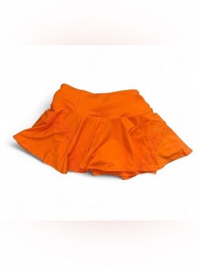 FP movement Free people orange pleated pleats and thank you tennis skirt M NWOT